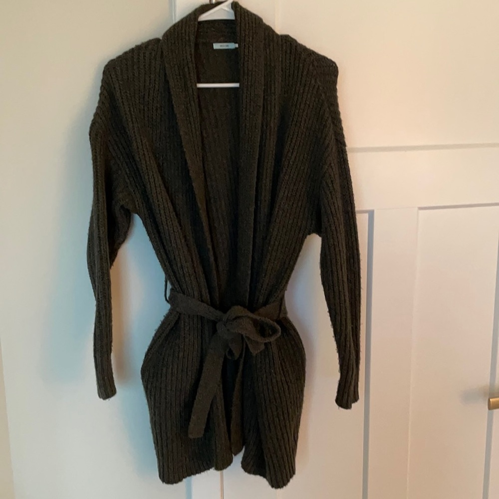 Kimchi blue olive green cardigan sweater